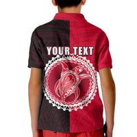 Custom Atiu Of Cook Islands Kid Polo Shirt Mix Half Black LT6 - Wonder Print Shop