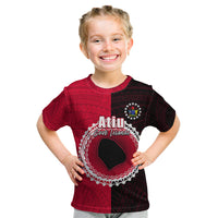 Custom Atiu Of Cook Islands Kid T Shirt Mix Half Black LT6 - Wonder Print Shop