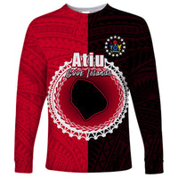 Custom Atiu Of Cook Islands Long Sleeve Shirt Mix Half Black LT6 - Wonder Print Shop