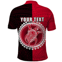 Custom Atiu Of Cook Islands Polo Shirt Mix Half Black LT6 - Wonder Print Shop