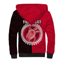 Custom Atiu Of Cook Islands Sherpa Hoodie Mix Half Black LT6 - Wonder Print Shop