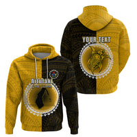 Custom Atutaki Of Cook Islands Hoodie Mix Half Black LT6 - Wonder Print Shop