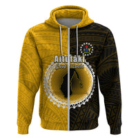Custom Atutaki Of Cook Islands Hoodie Mix Half Black LT6 - Wonder Print Shop