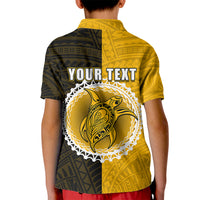 Custom Atutaki Of Cook Islands Kid Polo Shirt Mix Half Black LT6 - Wonder Print Shop