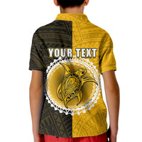 Custom Atutaki Of Cook Islands Kid Polo Shirt Mix Half Black LT6 - Wonder Print Shop