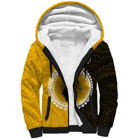 Custom Atutaki Of Cook Islands Sherpa Hoodie Mix Half Black LT6 - Wonder Print Shop