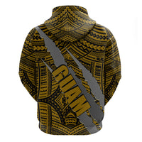 Polynesian Guam Hoodie with Coat Of Arms Claws Style - Gold LT6 - Wonder Print Shop