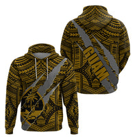 Polynesian Guam Hoodie with Coat Of Arms Claws Style - Gold LT6 - Wonder Print Shop