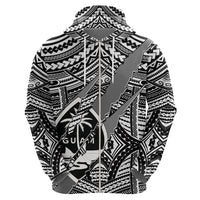 Polynesian Guam Hoodie with Coat Of Arms Claws Style - White LT6 - Wonder Print Shop