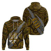 Polynesian Fiji Hoodie with Coat Of Arms Claws Style - Gold LT6 - Wonder Print Shop