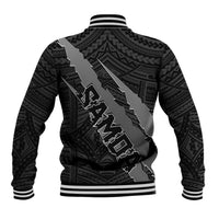 Polynesian Samoa Baseball Jacket with Coat Of Arms Claws Style - Black LT6 - Wonder Print Shop