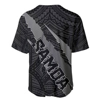 Polynesian Samoa Baseball Jersey with Coat Of Arms Claws Style - Black LT6 - Wonder Print Shop