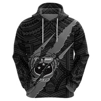 Polynesian Samoa Hoodie with Coat Of Arms Claws Style - Black LT6 - Wonder Print Shop