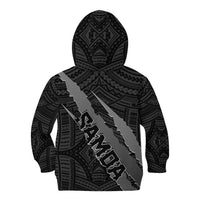 Polynesian Samoa Kid Hoodie with Coat Of Arms Claws Style - Black LT6 - Wonder Print Shop
