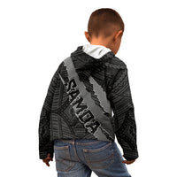 Polynesian Samoa Kid Hoodie with Coat Of Arms Claws Style - Black LT6 - Wonder Print Shop