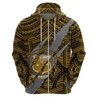 Polynesian Samoa Hoodie with Coat Of Arms Claws Style - Gold LT6 - Wonder Print Shop