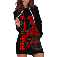 Custom Hawaii Hoodie Dress King Kamehameha Day - Red LT6 - Wonder Print Shop