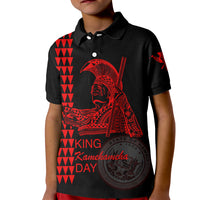Custom Hawaii Kid Polo Shirt King Kamehameha Day - Red LT6 - Wonder Print Shop