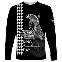 Custom Hawaii Long Sleeve Shirt King Kamehameha Day - White LT6 - Wonder Print Shop