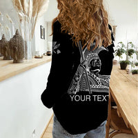 Custom Hawaii Women Casual Shirt King Kamehameha Day - White LT6 - Wonder Print Shop