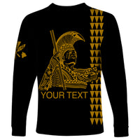Custom Hawaii Long Sleeve Shirt King Kamehameha Day - Gold LT6 - Wonder Print Shop