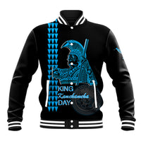 Custom Hawaii Baseball Jacket King Kamehameha Day - Blue LT6 - Wonder Print Shop