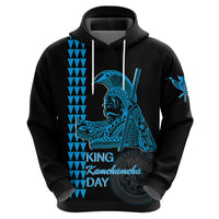 Custom Hawaii Hoodie King Kamehameha Day - Blue LT6 - Wonder Print Shop
