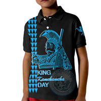 Custom Hawaii Kid Polo Shirt King Kamehameha Day - Blue LT6 - Wonder Print Shop