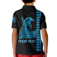 Custom Hawaii Kid Polo Shirt King Kamehameha Day - Blue LT6 - Wonder Print Shop