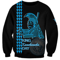 Custom Hawaii Sweatshirt King Kamehameha Day - Blue LT6 - Wonder Print Shop