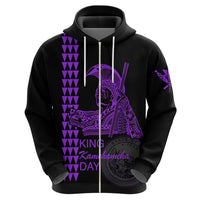 Custom Hawaii Hoodie King Kamehameha Day - Purple LT6 - Wonder Print Shop