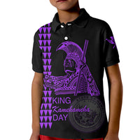 Custom Hawaii Kid Polo Shirt King Kamehameha Day - Purple LT6 - Wonder Print Shop