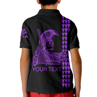 Custom Hawaii Kid Polo Shirt King Kamehameha Day - Purple LT6 - Wonder Print Shop