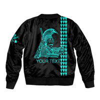 Custom Hawaii Bomber Jacket King Kamehameha Day - Green LT6 - Wonder Print Shop