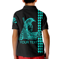 Custom Hawaii Kid Polo Shirt King Kamehameha Day - Green LT6 - Wonder Print Shop