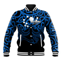 Matariki New Zealand Baseball Jacket Maori New Year Blue LT6 - Wonder Print Shop