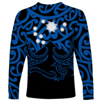 Matariki New Zealand Long Sleeve Shirt Maori New Year Blue LT6 - Wonder Print Shop