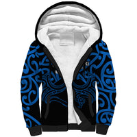 Matariki New Zealand Sherpa Hoodie Maori New Year Blue LT6 - Wonder Print Shop