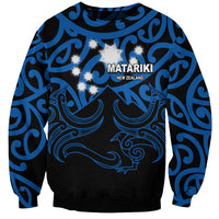 Matariki New Zealand Sweatshirt Maori New Year Blue LT6 - Wonder Print Shop
