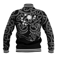 Matariki New Zealand Baseball Jacket Maori New Year White LT6 - Wonder Print Shop