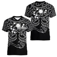 Matariki New Zealand Women V Neck T Shirt Maori New Year White LT6 - Wonder Print Shop