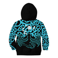 Matariki New Zealand Kid Hoodie Maori New Year Light Blue LT6 - Wonder Print Shop