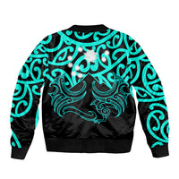 Matariki New Zealand Bomber Jacket Maori New Year Turquoise LT6 - Wonder Print Shop