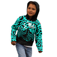 Matariki New Zealand Kid Hoodie Maori New Year Turquoise LT6 - Wonder Print Shop