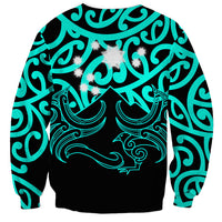 Matariki New Zealand Sweatshirt Maori New Year Turquoise LT6 - Wonder Print Shop
