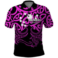 Matariki New Zealand Polo Shirt Maori New Year Purple LT6 - Wonder Print Shop
