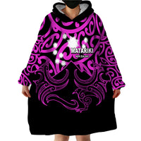 Matariki New Zealand Wearable Blanket Hoodie Maori New Year Purple LT6 - Wonder Print Shop
