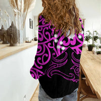 Matariki New Zealand Women Casual Shirt Maori New Year Purple LT6 - Wonder Print Shop