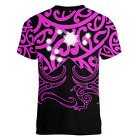 Matariki New Zealand Women V Neck T Shirt Maori New Year Purple LT6 - Wonder Print Shop