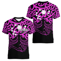 Matariki New Zealand Women V Neck T Shirt Maori New Year Purple LT6 - Wonder Print Shop